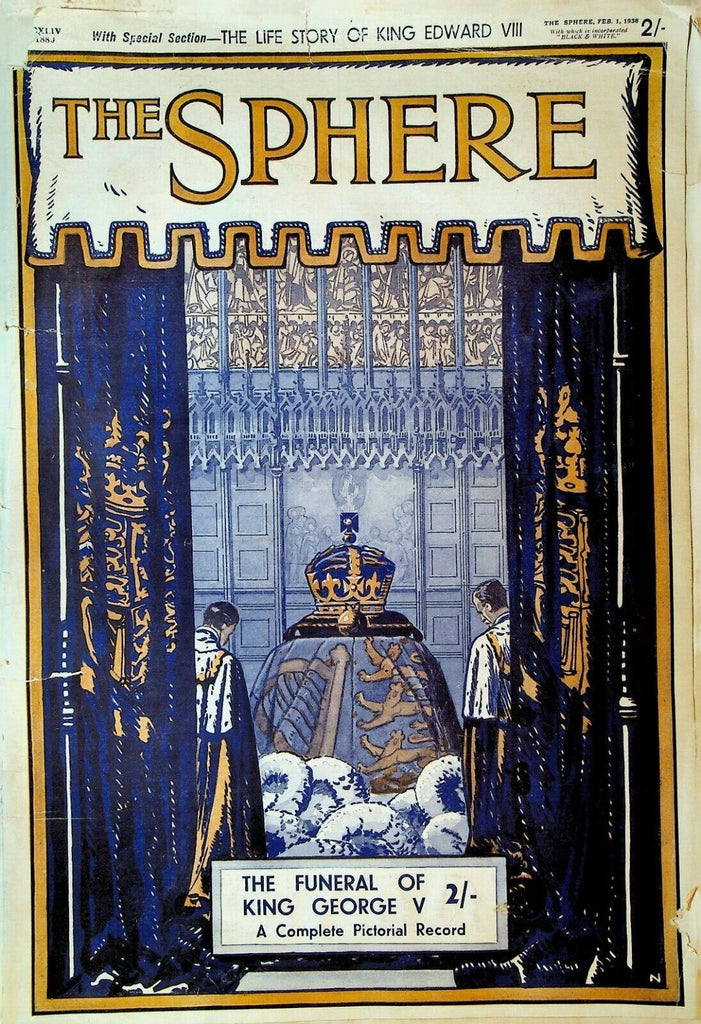 The Sphere Magazine February 1 1936 Funeral King George V King Edward VIII Life