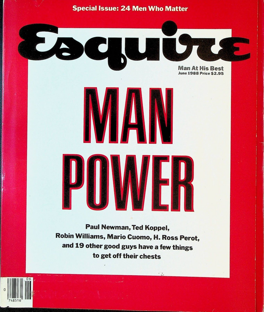 Esquire Magazine June 1988 Paul Newman Robin Williams Warren Buffett Pat Riley