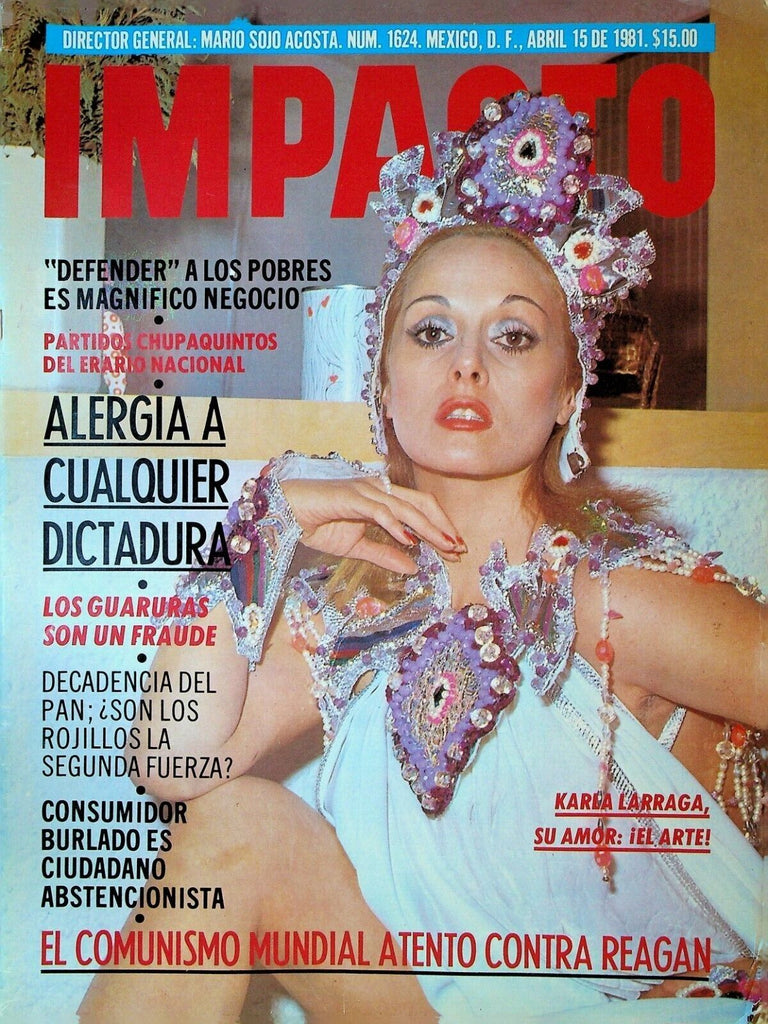 Impacto Magazine April 15 1981 Joey Travolta Gloria Swanson Liz Taylor