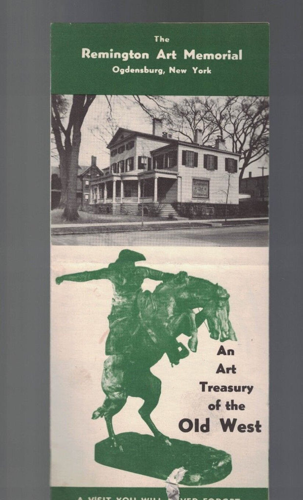 Remington Art Memorial Brochure Ogdensburg NY Treasury of Old West 1960s