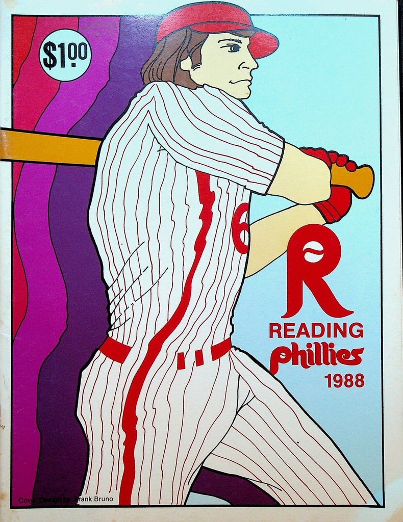 Reading Phillies Minor League Program 1988 Vermont Mariners Omar Vizquel