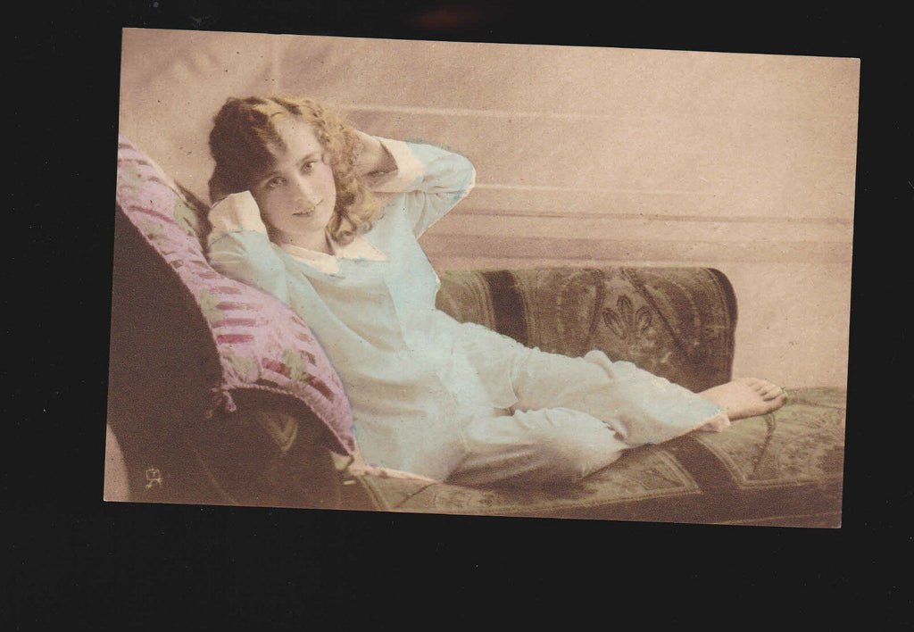 My Pyjama Girl RAPHAEL TUCK & Sons Hand-coloured Carbenette #4212 postcard