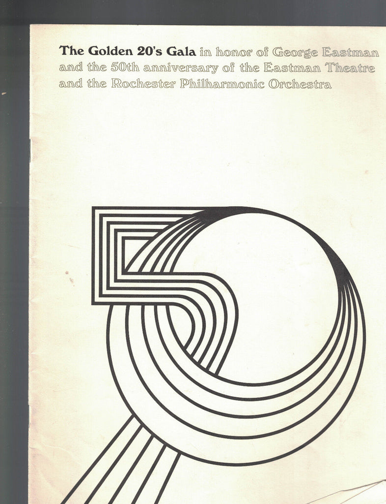Golden 20s Gala for Eastman Theatre 50th Annniversary RPO Program 1972