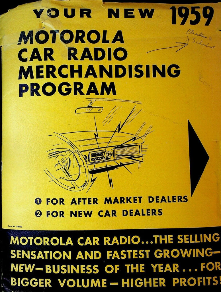 Motorola Car Radio Merchandising Program Kit 1959 Folder Brochures Posters