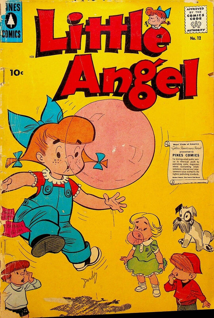 Little Angel 12 1958 Pines Comics Bubble Gum Blowing