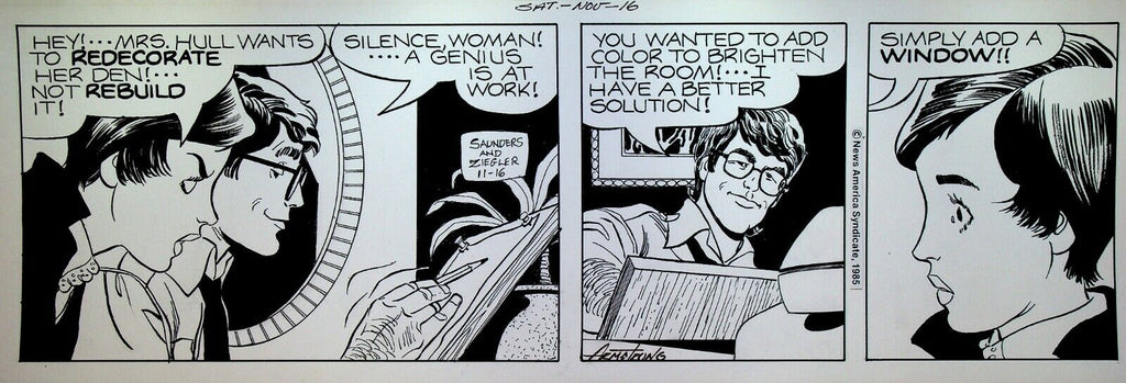 Mary Worth Original Comic Strip Art Allen Saunders Bill Ziegler November 16 1985