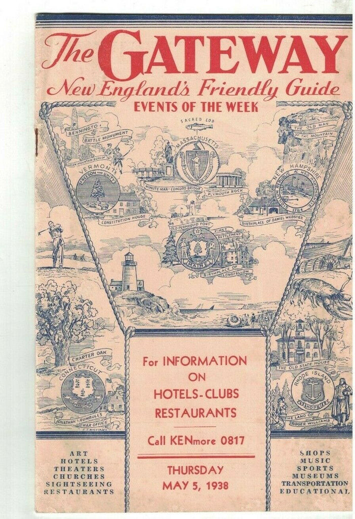 The Gateway New England's Friendly Guide Events of the Week May 5 1938