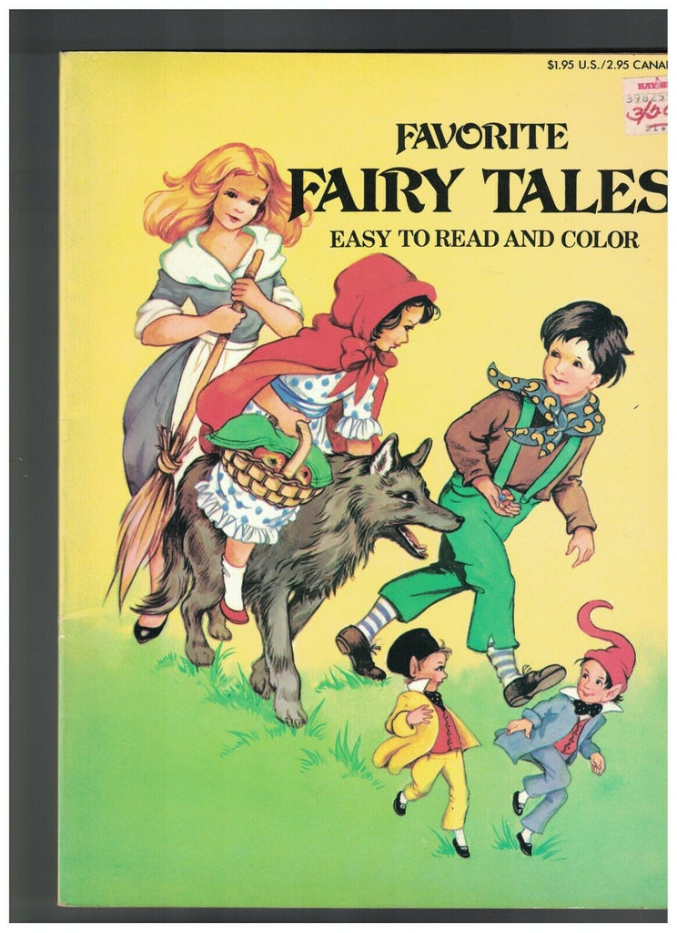 Favorite Fairy Tales Easy to Read and Color 1988 Printing EBR Hirsh
