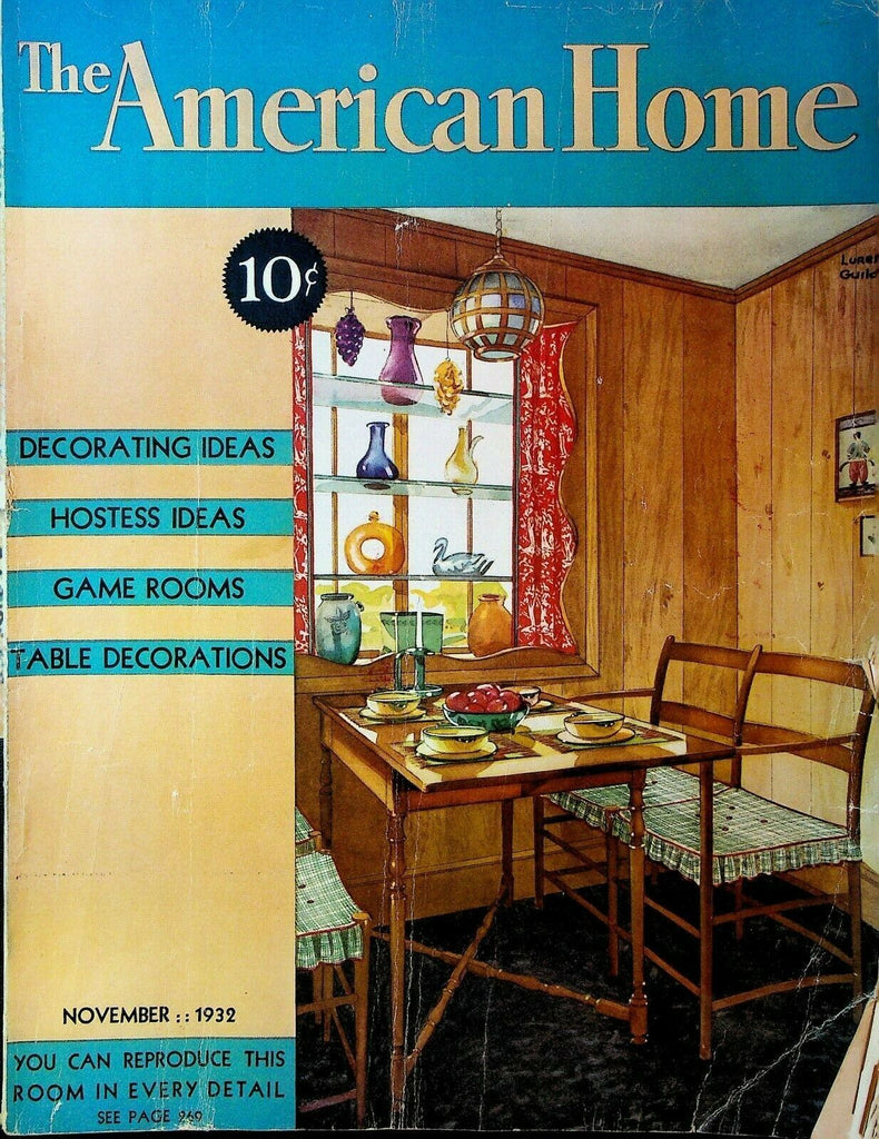The American Home Magazine November 1932 Art Deco Lurelle Guild