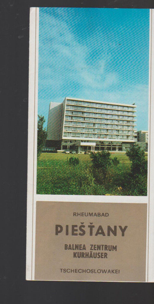 Rheumabad Piestany Balnea Zentrum Kurhauser Czechloslovakia Brochure