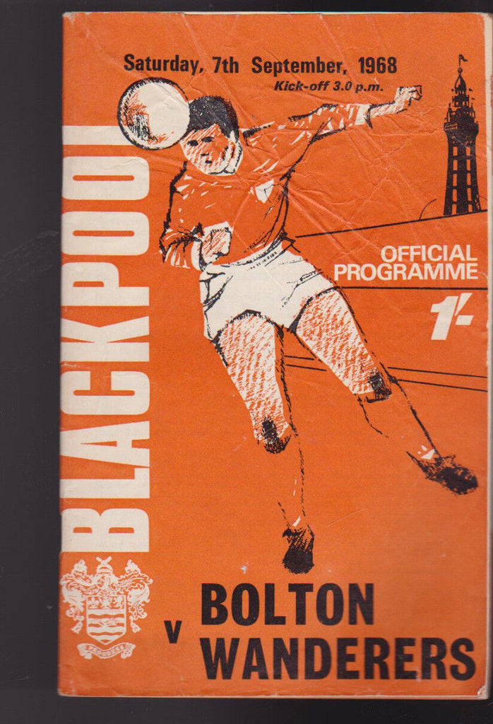 Blackpool FC Football Program September 7 1968 v Bolton Wanderers