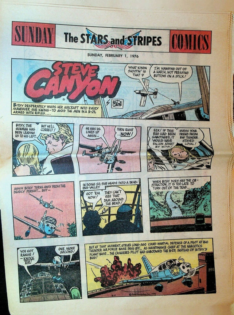 Stars & Stripes Sunday Comics February 1 1976 Steve Canyon Blondie