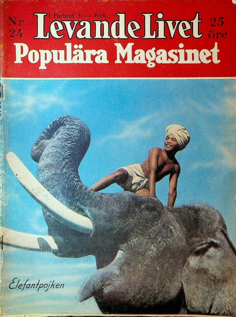 Levande Livet Populara Magazine 24 June 13 1937 India Elephant Flash Gordon