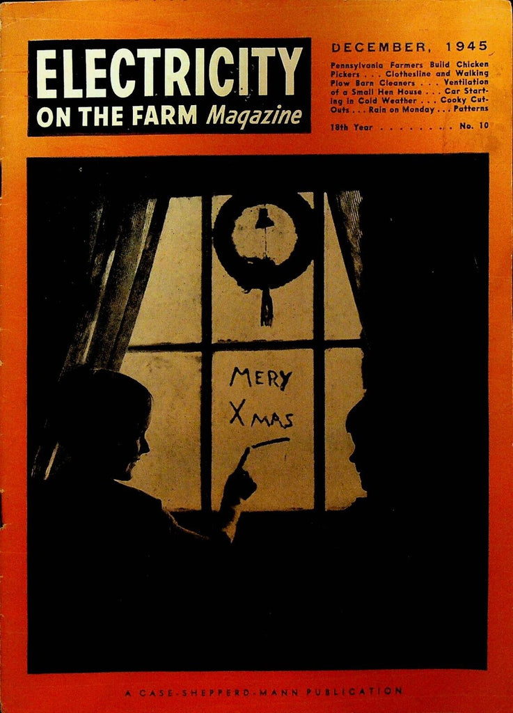 Electricity on the Farm Magazine December 1945 Christmas Cover Hen House