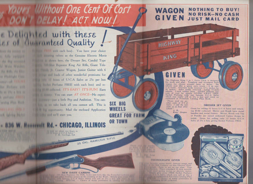 UCA Manufacturing 1940 Premium Ad Sheet Zenith Radio Highway King Wagon