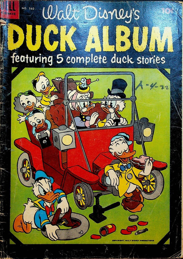 Walt Disney's Duck Album Four Color 560 Dell Comics 1954 Uncle Scrooge