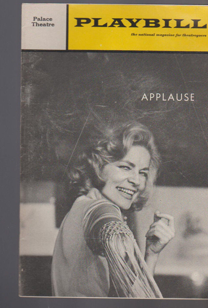 Applause Playbill March 1970 Lauren Bacall Alan King Bonnie Franklin