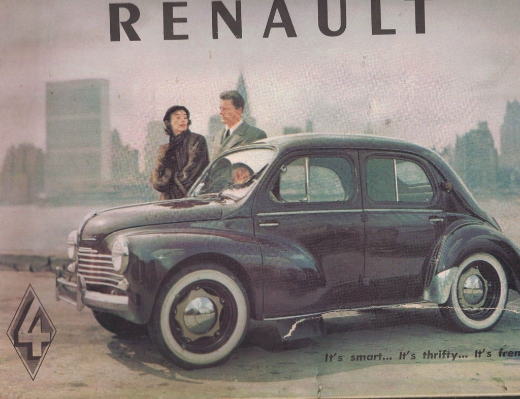 Renault 1951 Brochure- It's Smart, Thrifty, It's French Car Automobile