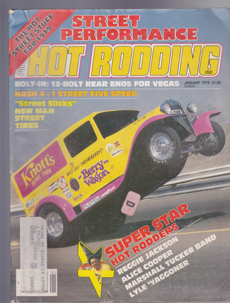 Popular Hot Rodding Magazine Reggie Jackson Alice Cooper January 1979
