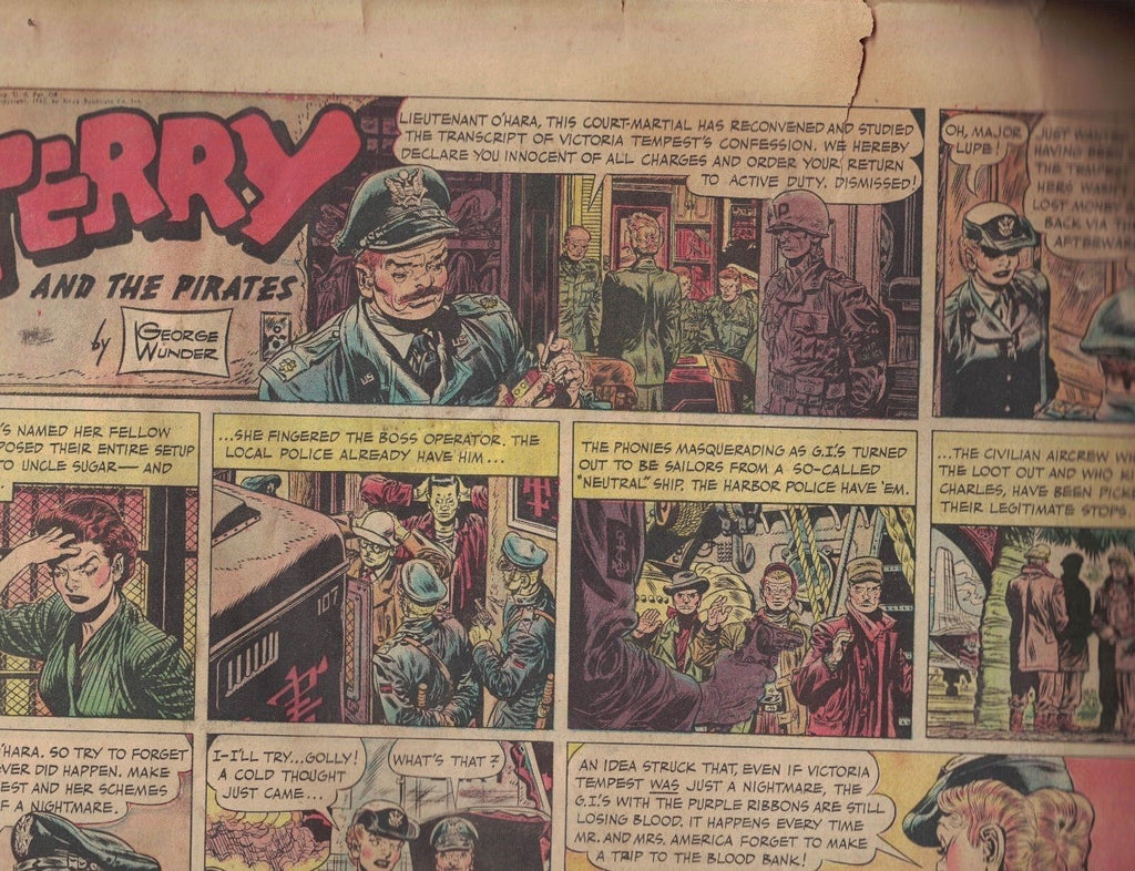 Sunday Comics Section April 20 1952 Flash Gordon Terry & the Pirates