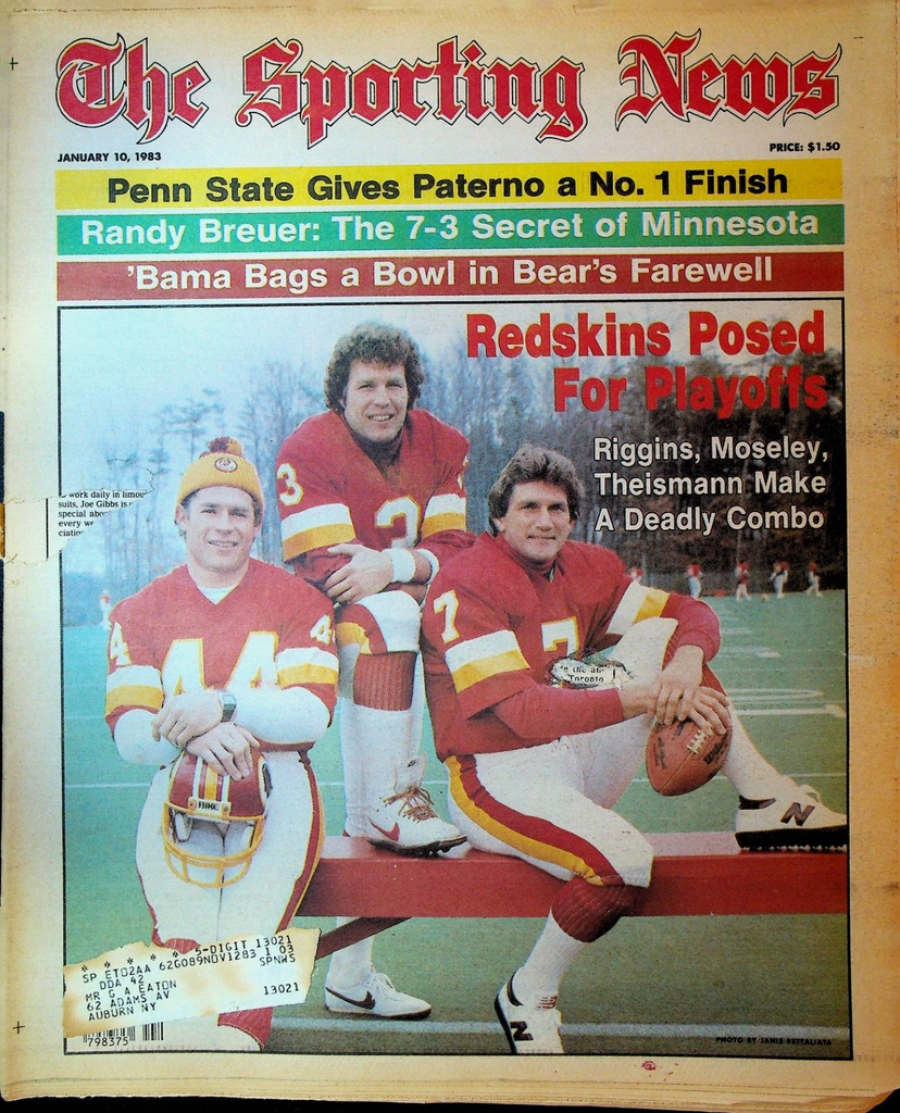 The Sporting News January 10 1983 Bear Bryant Joe Paterno John Riggins