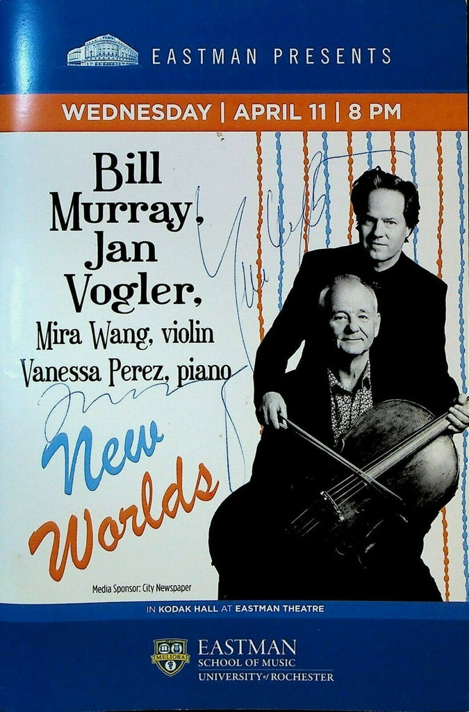 Bill Murray Jan Vogler Mira Wang Vanessa Perez April 11 2018 Program Signed