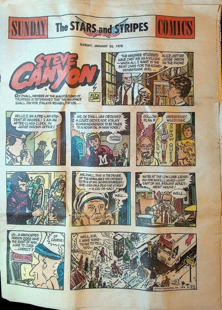 Stars & Stripes Sunday Comics January 22 1978 Steve Canyon Blondie
