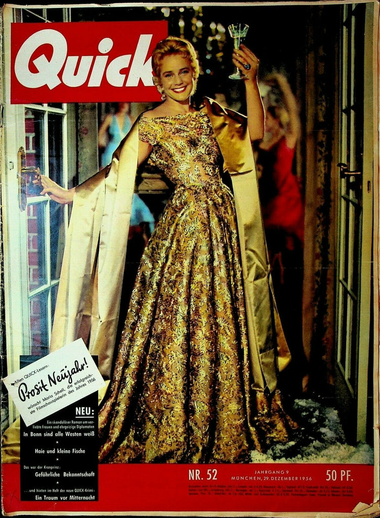 Quick Magazine December 29 1956 Maria Schell Helene Sedlak New Year's