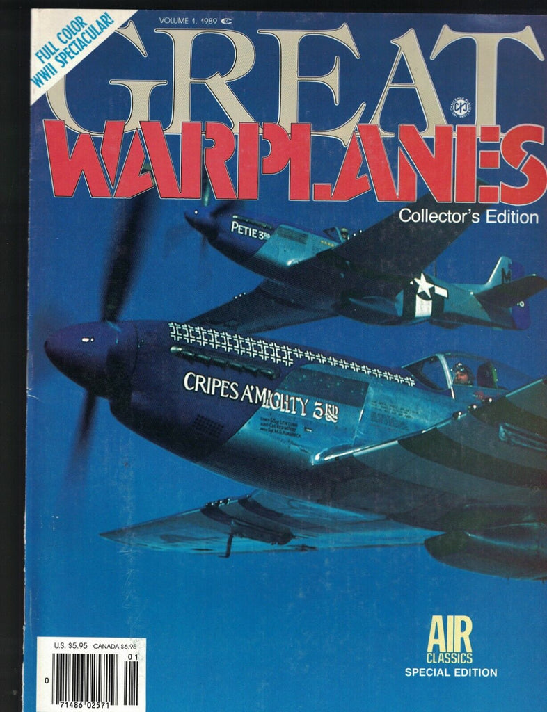 Great Warplanes Magazine 1989 Curtiss P-40 Kittyhawk Mitsubishi Zero Mosquito