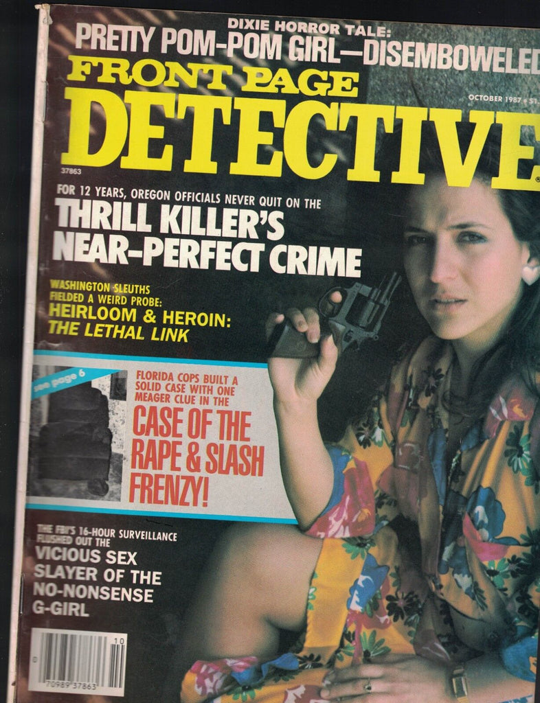 Front Page Detective Magazine October 1987 Ernest Therrien Ronnie Orr