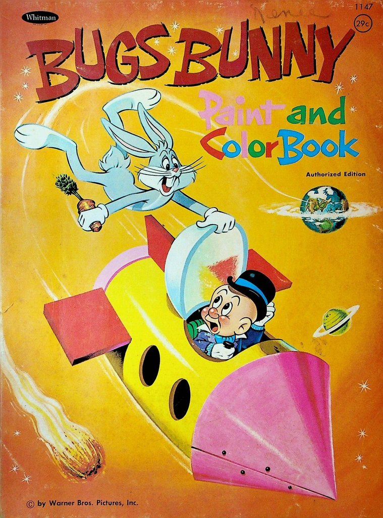 Bugs Bunny Paint & Color Book 1967 Whitman 1147 William Lorencz Steve Steere