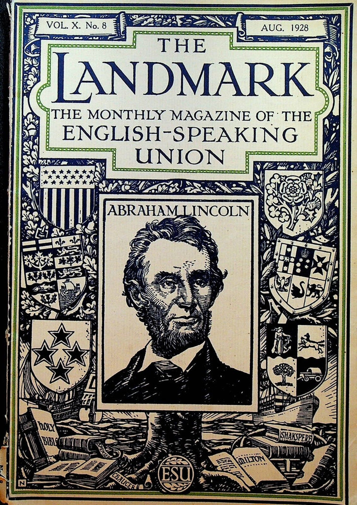 The Landmark Magazine August 1928 Abraham Lincoln New York City Ferries