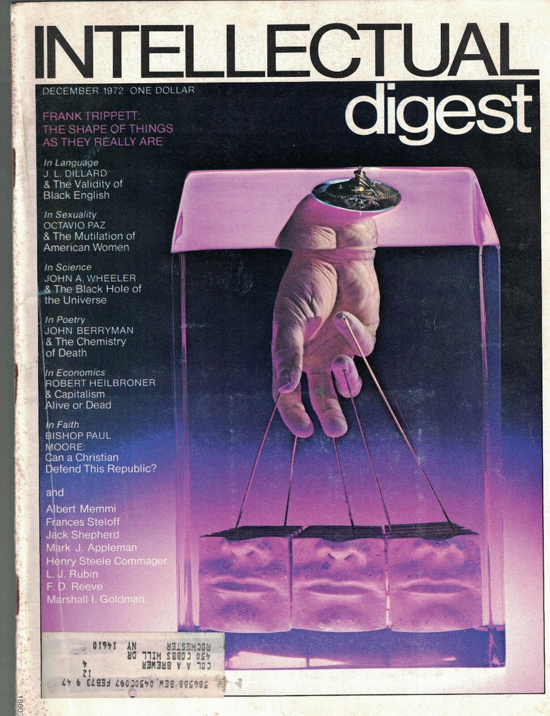Intellectual Digest Magazine December 1972 Validity of Black English