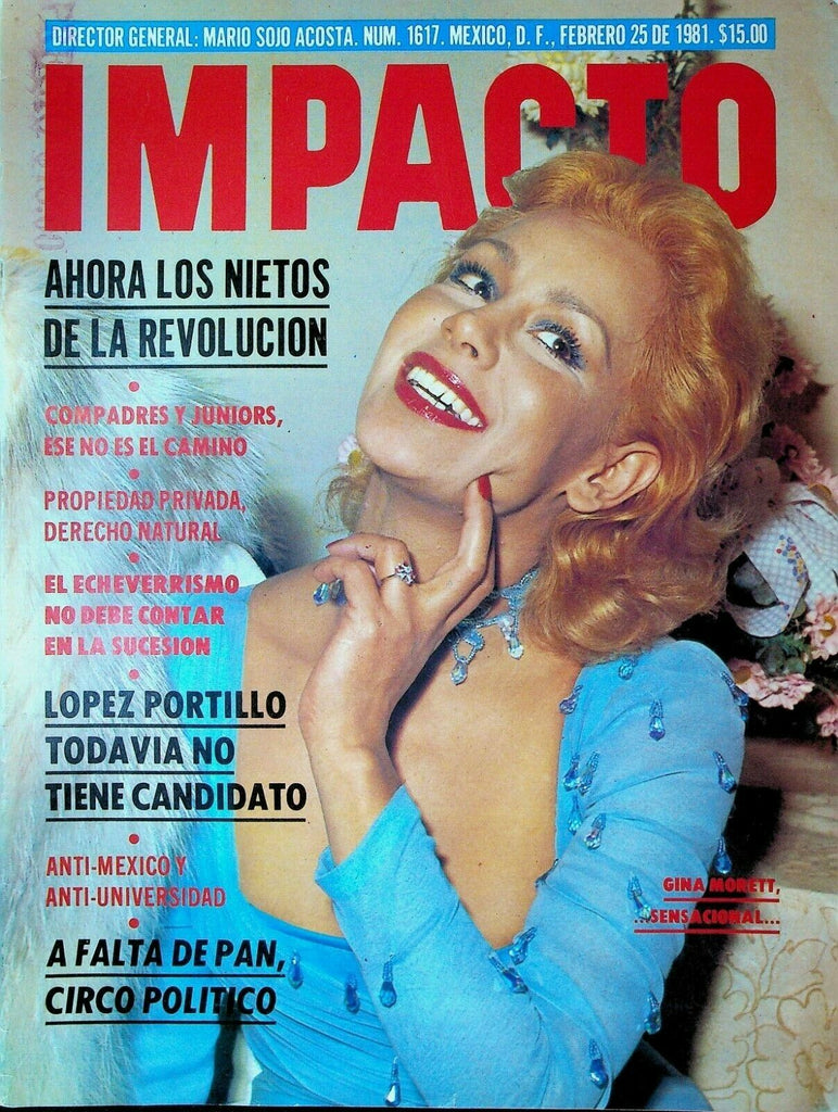 Impacto Magazine February 25 1981 Gina Morett Princess Diana Ronald Reagan