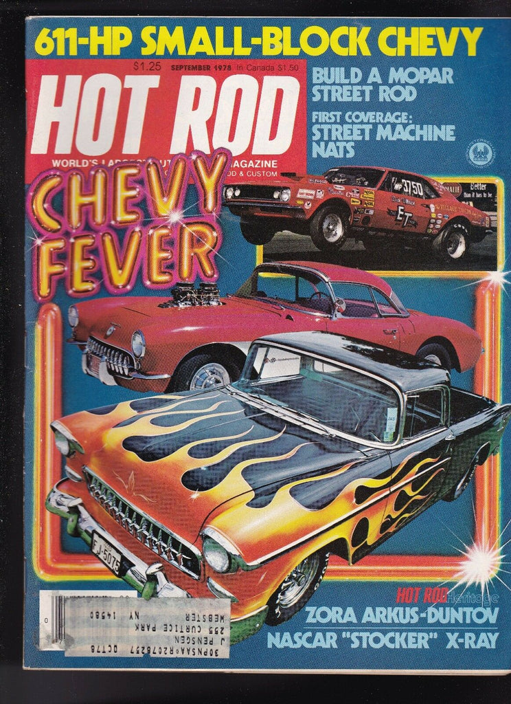 Hot Rod Magazine Chevy Zora Arkus-Duntov September 1978 FREE US S/H