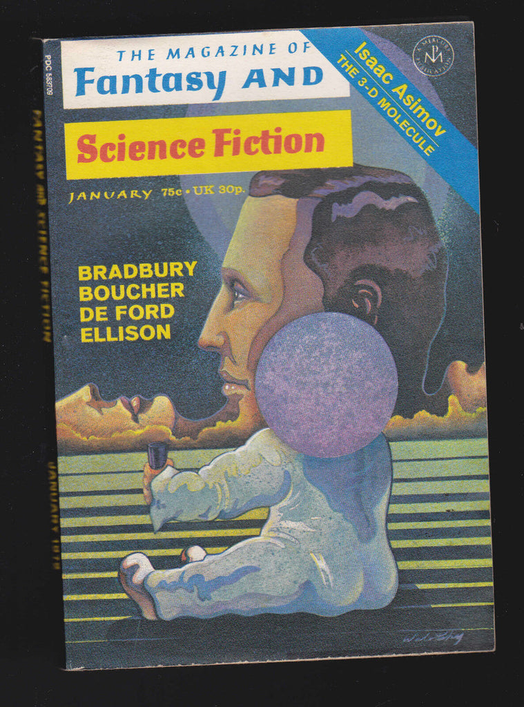 Magazine of Fantasy & Science Fiction January 1972 RAY BRADBURY Harlan Ellison