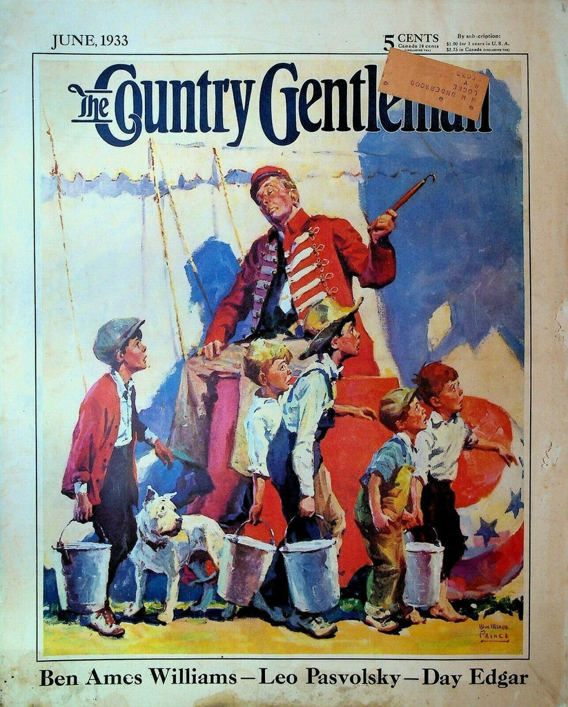 Country Gentleman Magazine June 1933 William Meade Prince Carnival Barker Cover