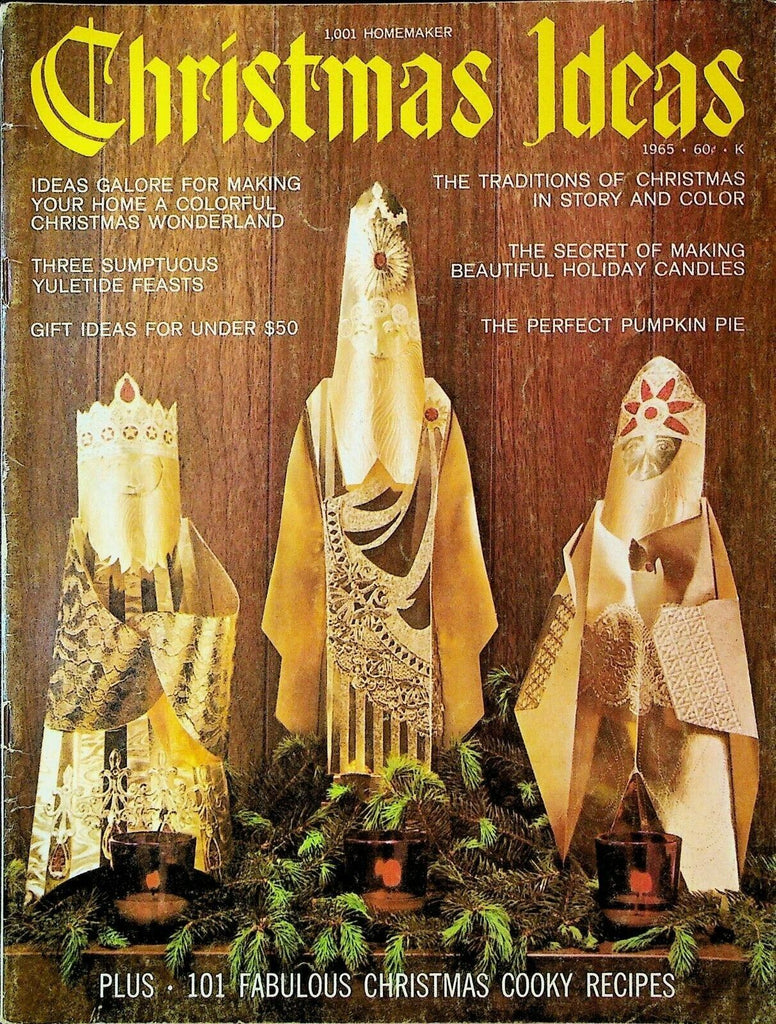 1001 Homemaker Christmas Ideas Magazine 1965 Pumpkin Pie Yuletide Recipes