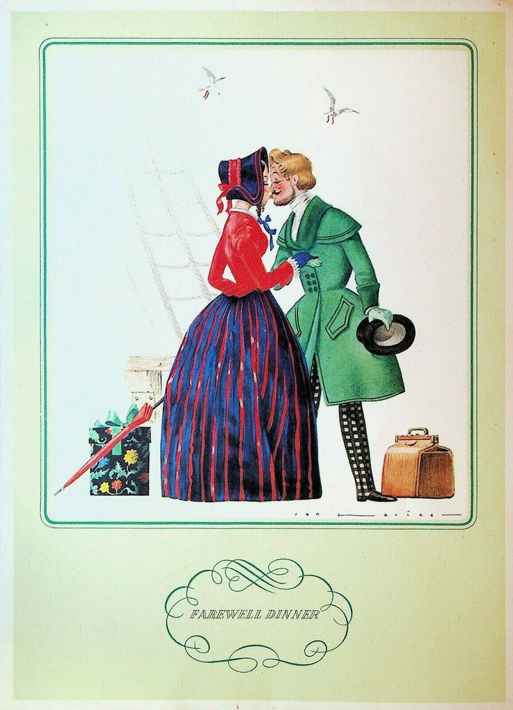 SS Maasdam Farewell Dinner Menu Holland American Line August 6 1964