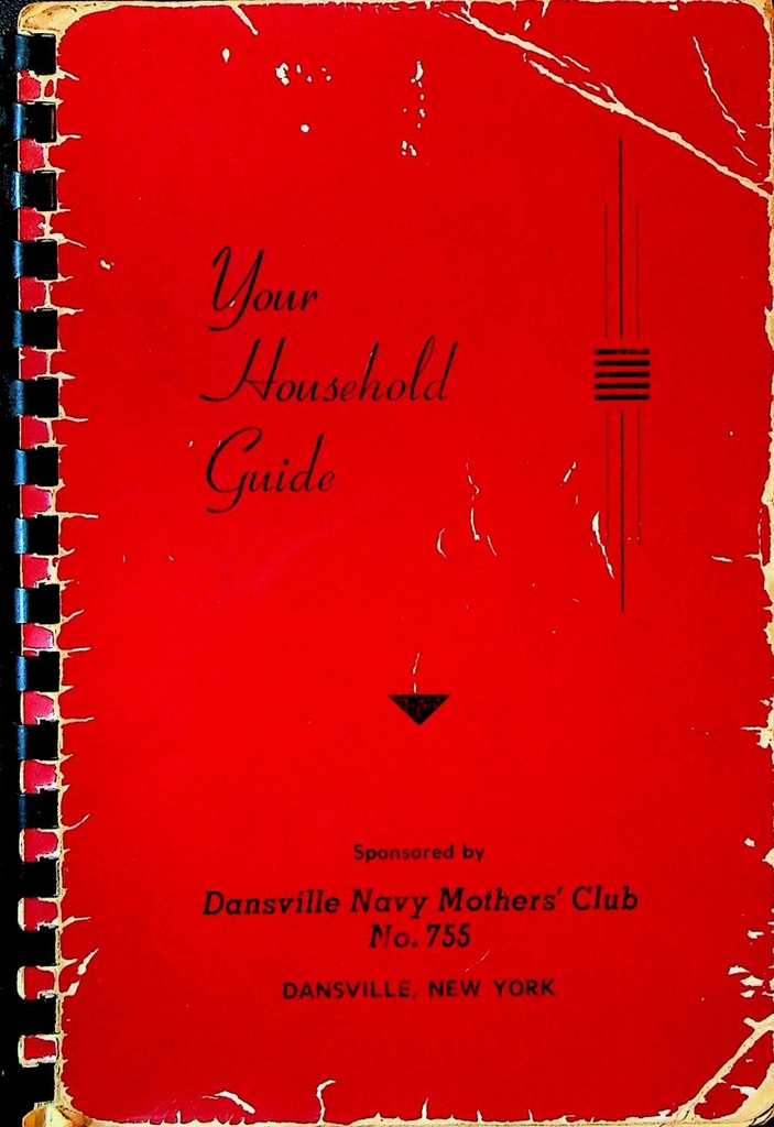 Your Household Guide 1951 Dansville NY Navy Mothers' Club 755 Sponsored