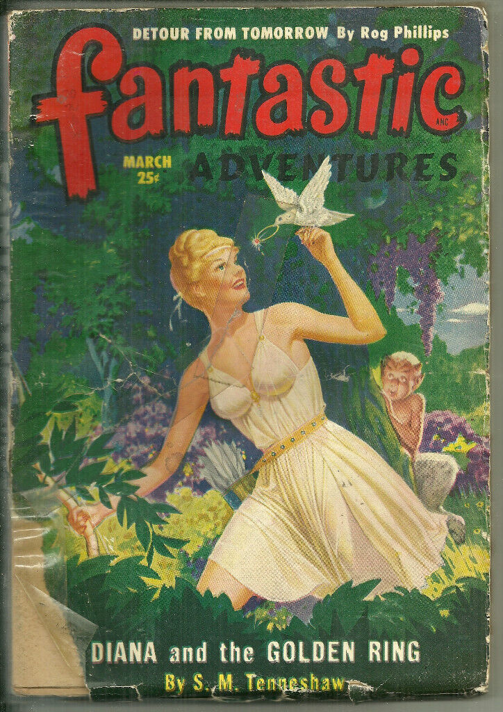 Fantastic Adventures Pulp March 1950 SM Tengeshaw, Rog Phillips, Robert Bloch