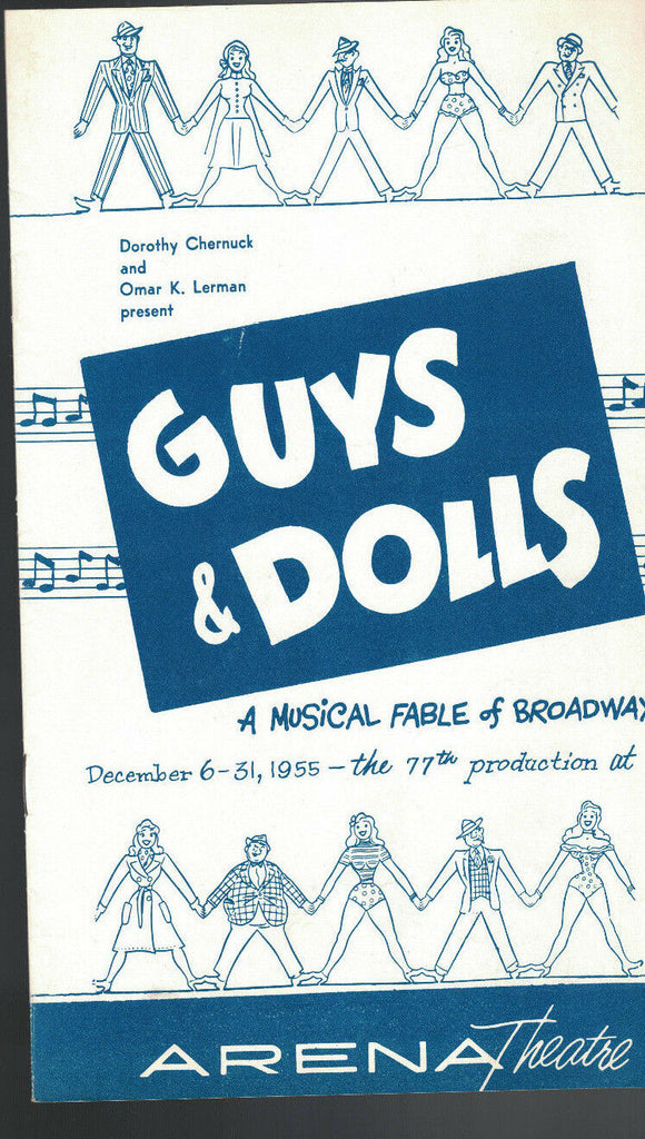 Guys & Dolls Program December 6 1955 Arena Theatre Rochester NY