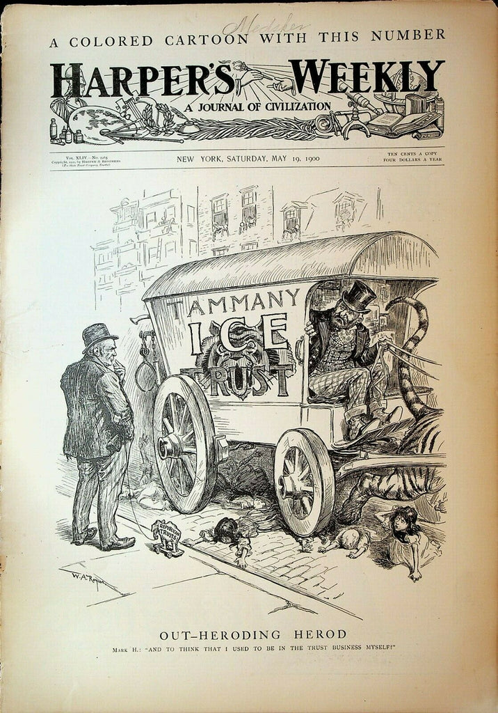 Harper's Weekly May 19 1900 Tammany Hall Ice Trust Paris Exposition