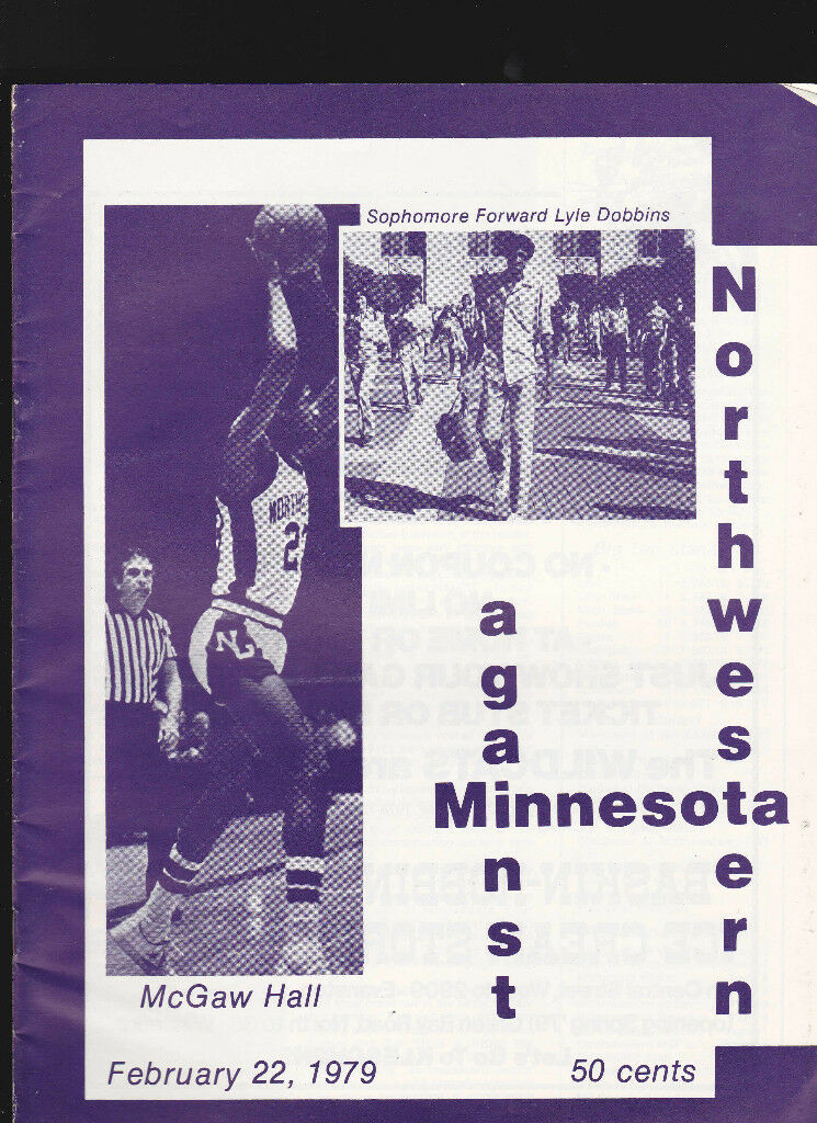 Minnesota v Northwestern NCAA basketball program February 22 1979