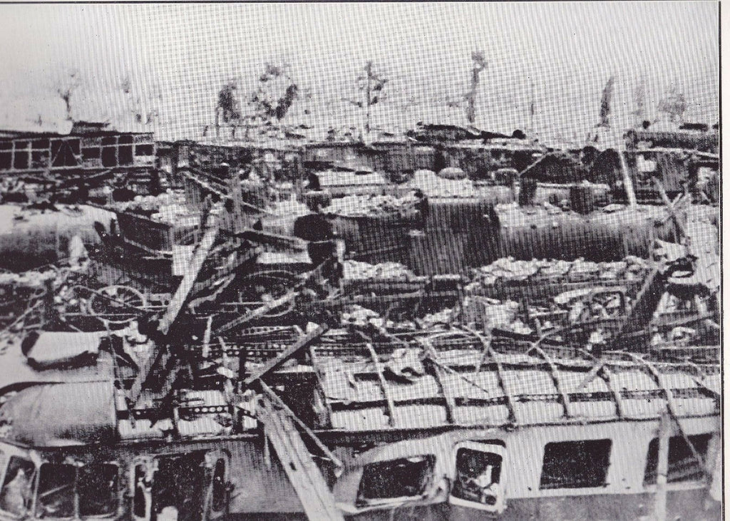 Bombed Railroad Yards in Vire France WWII Dispatch Photo News Service