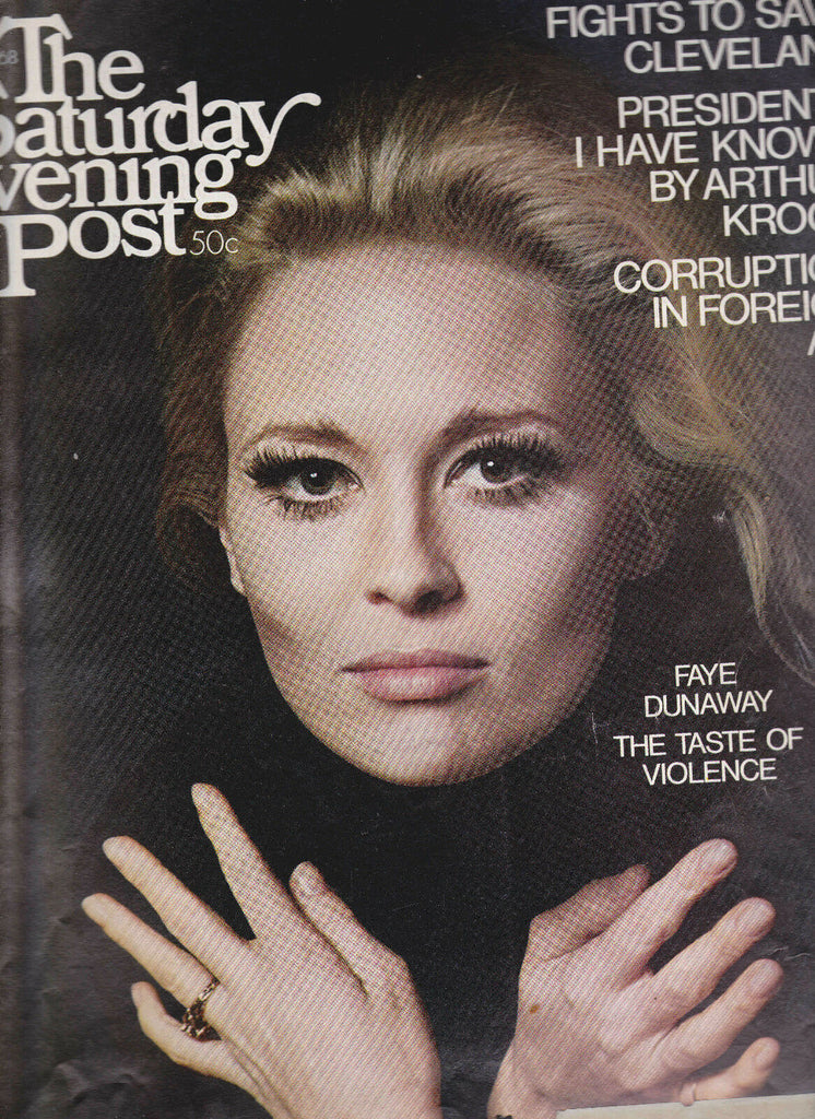 Saturday Evening Post  Faye Dunaway Carl Stokes Denny McLain September 7 1968