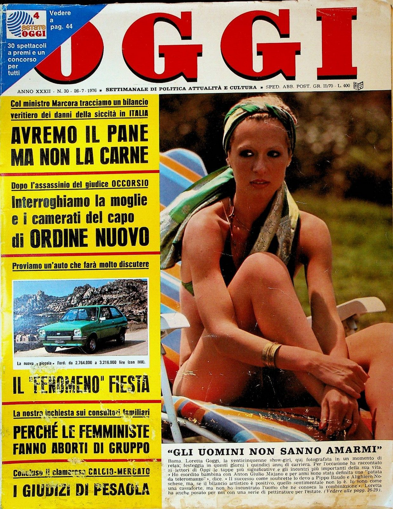 Oggi Magazine July 26 1976 Salvador Dali Frank Sinatra Richard Nixon