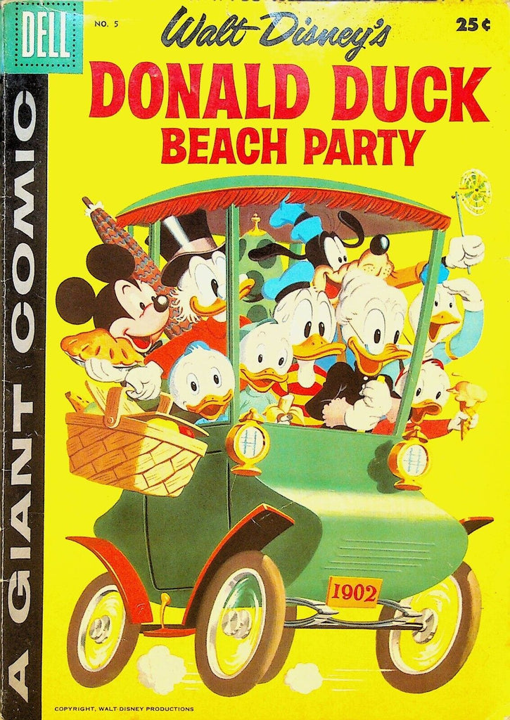 Donald Duck Beach Party 5 Dell Giant Comics 1958 Mickey Mouse Uncle Scrooge