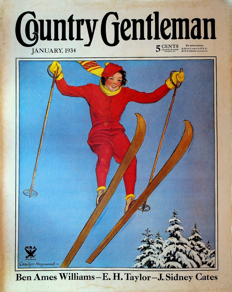 Country Gentleman Magazine January 1934 Carolyn Haywood Ski Jump Gracie Allen