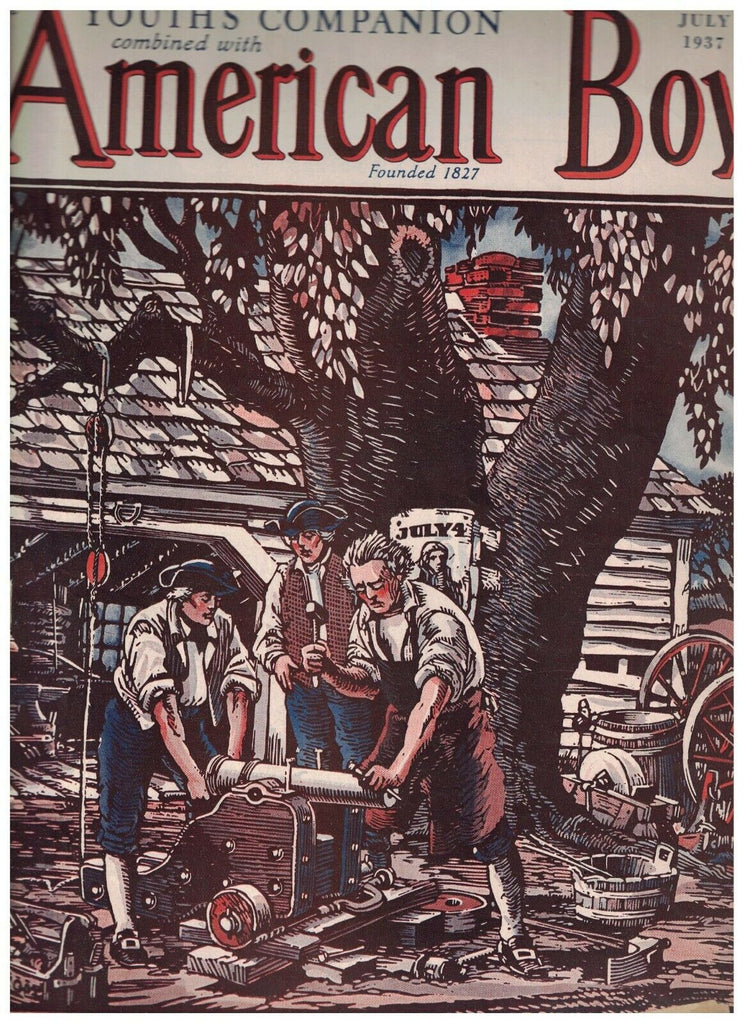 American Boy Magazine July 1937 Revolutionary War Cover Ernie Sutter